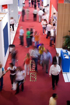 a convention center trade show event